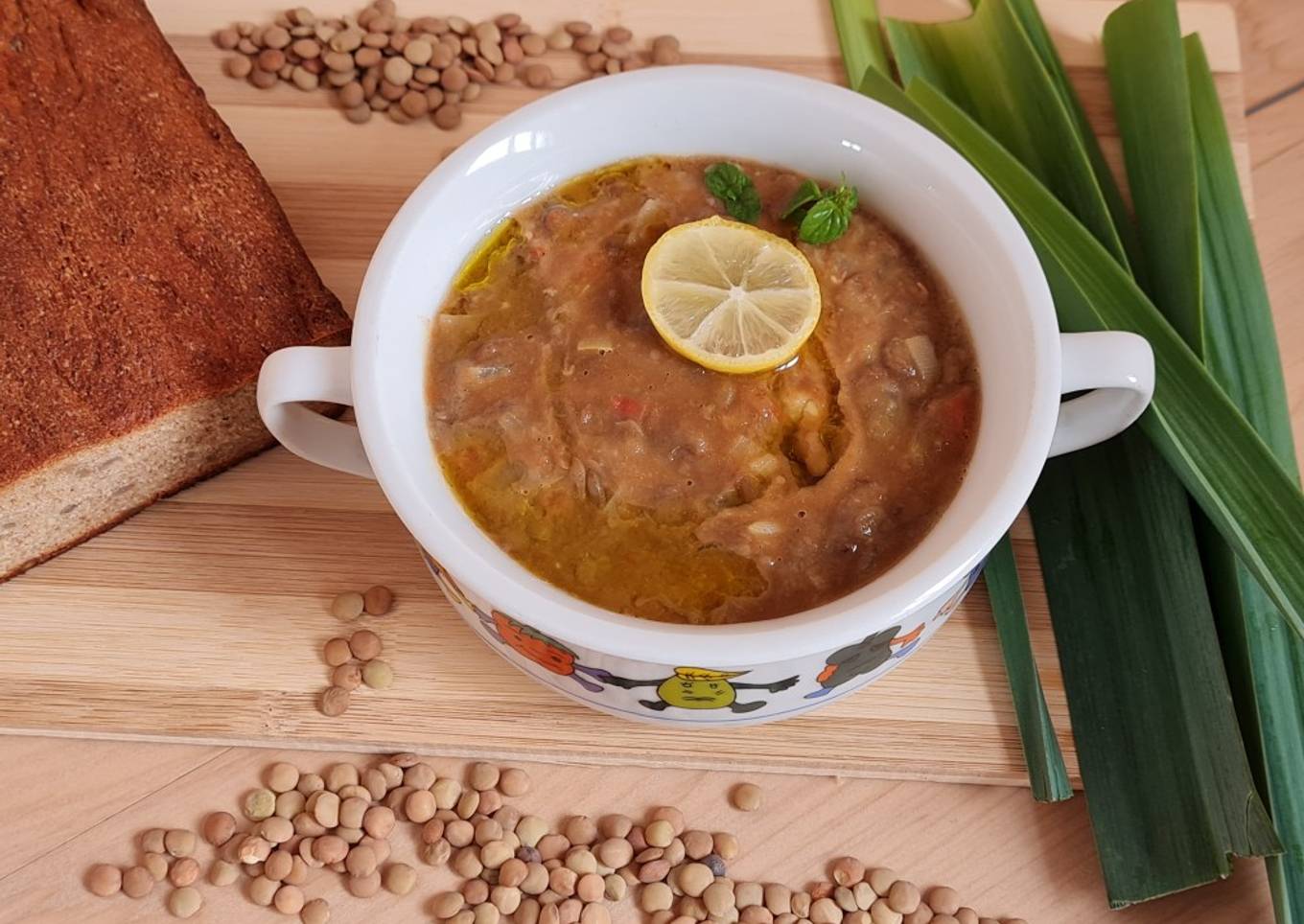 Sopa crema de lentejas y puerro 🌱 fácil y saludable 🌱