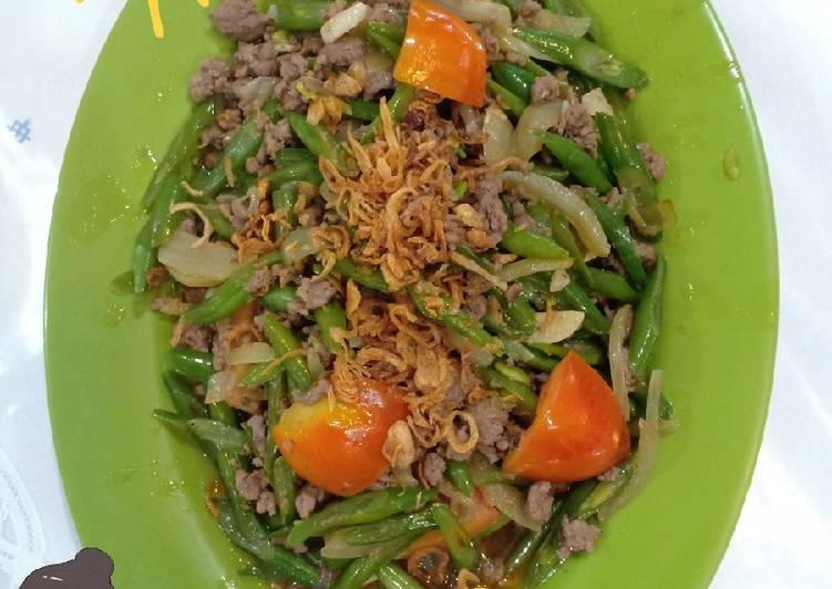 Resep Tumis buncis daging giling, Bikin Ngiler