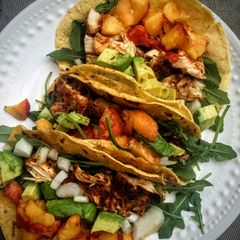 A picture of Peach Chicken Tacos Y'all!.