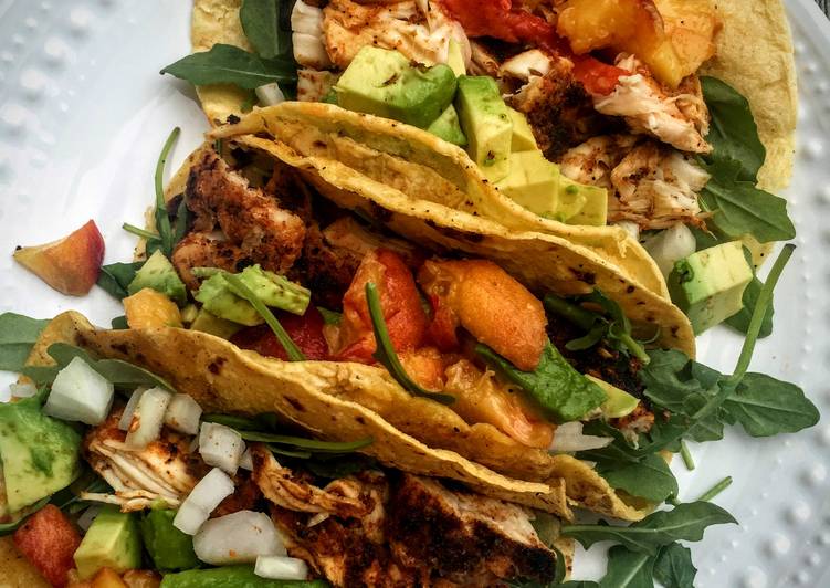 How to Make Super Quick Homemade Peach Chicken Tacos Y&#39;all!