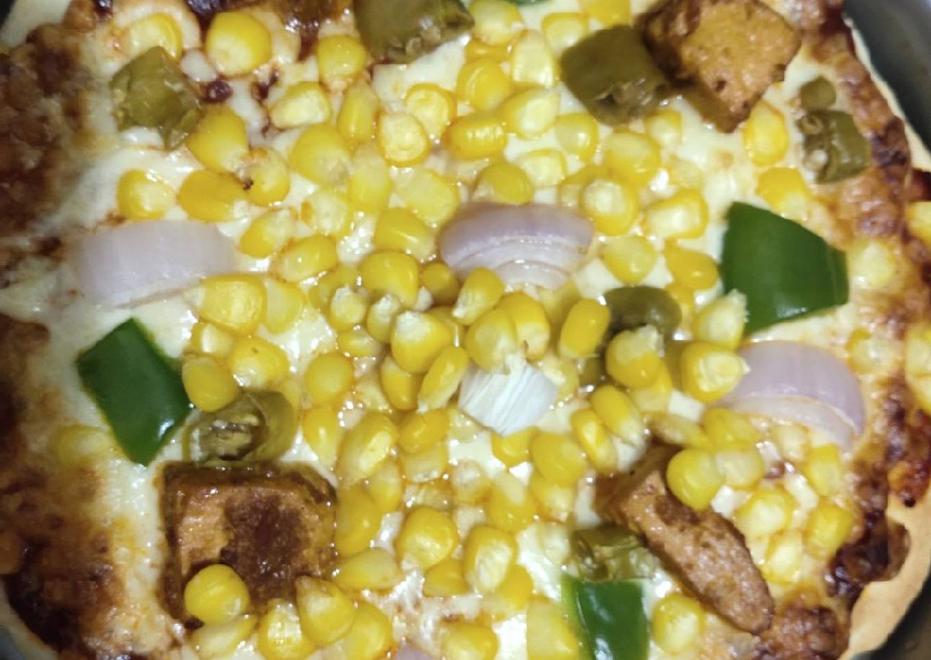 Corn Paneer pizza