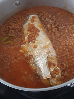 Una foto de Lentejas con morcilla