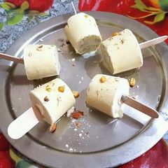 A picture of Healthy homemade milky rabri kulfi.