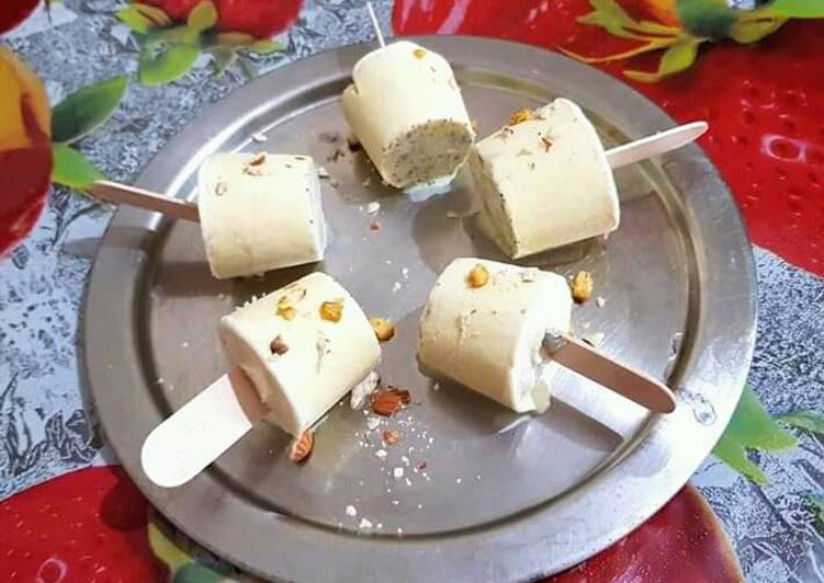 Healthy homemade milky rabri kulfi
