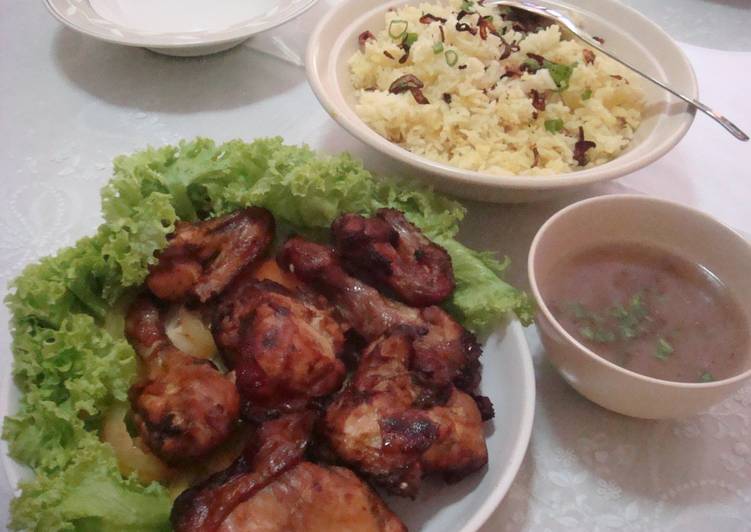 Resepi Roasted Chicken Rice yang Bergizi