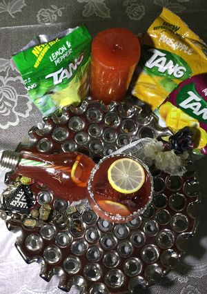 A picture of Lemon pepper tang with vimto twist#ramadankitayeri.