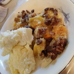 Crockpot Peach Cobbler A picture of Crockpot Peach Cobbler.