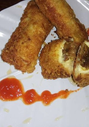 Foto resep 11. Sandwich godaju (goreng daging keju)