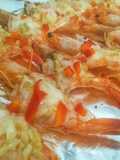 Garlic shrimp with cheese