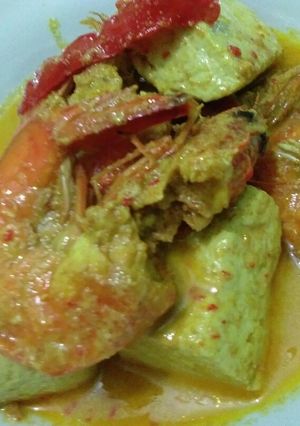 Foto resep Gulai kuning udang dan tahu khas padang #BikinRamadanBerkesan