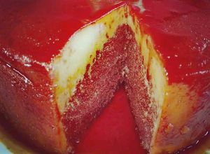 Una foto de Chocoflan o Torta Imposible