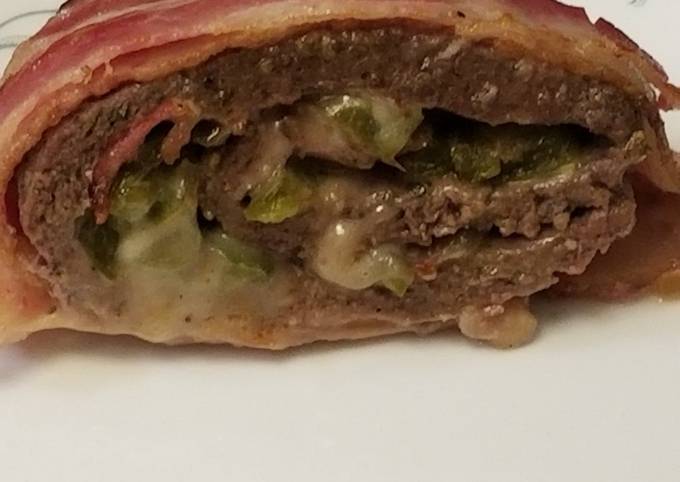 Steps to Make Ultimate Bacon Wrapped Cheesesteak Meatloaf