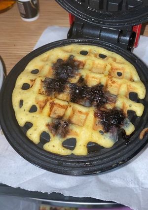 Foto resep Keto blueberry waffle