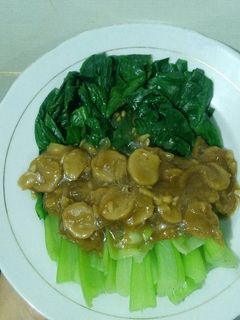 Foto resep Pokcoy siram bakso saus tiram