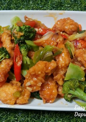 Foto resep Ayam Fillet Saus Padang brokoli