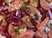 A picture of crockpot red beans and sausage