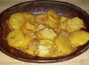 Una foto de Patatas en leche con paprika