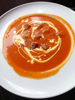 A picture of McPhee's Cream of Tomato and Basil Soup.