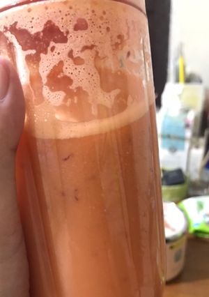 Foto resep Jus Wortel + Strawberry + Anggur + Yakult 🥕🍓🍇🍋