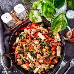 A picture of Mushroom Tofu Stirfry.