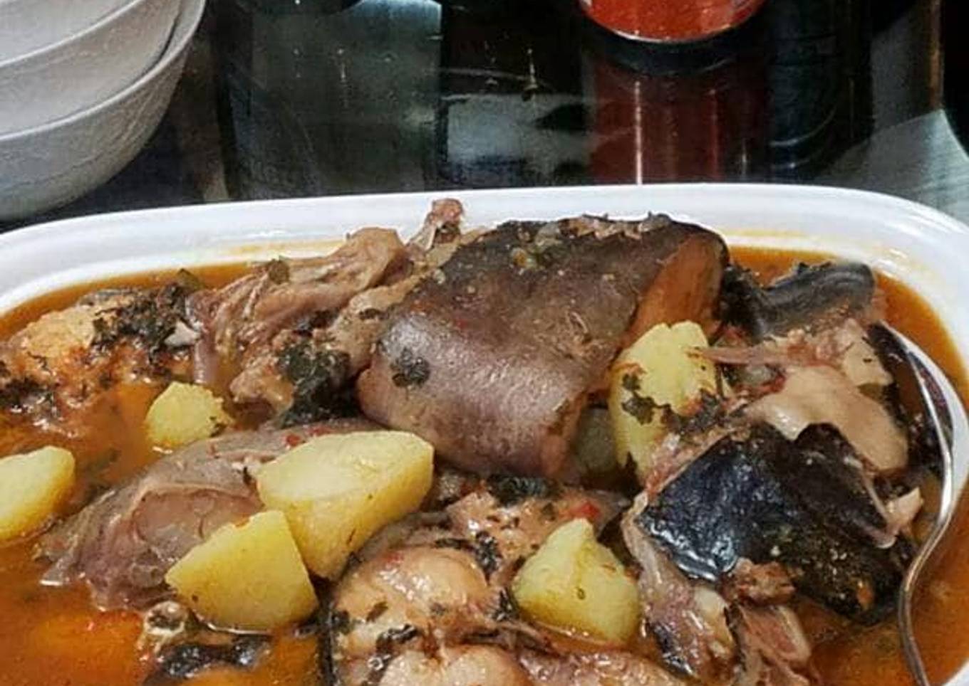 Fresh Fish Pepper Soup with Irish Potato