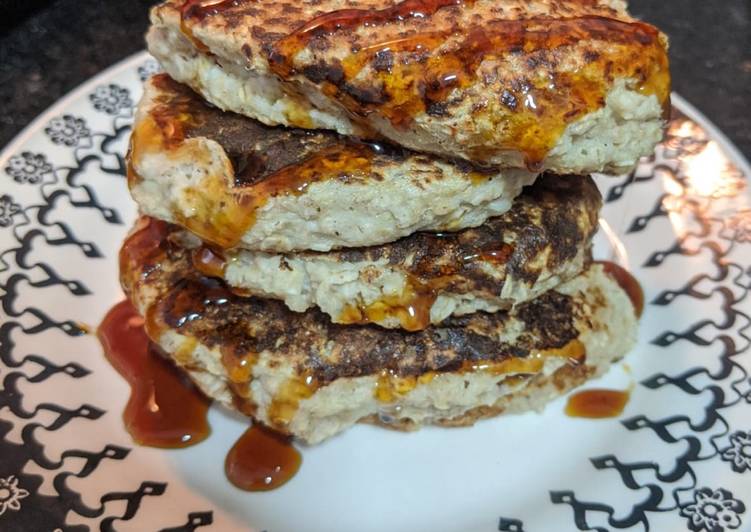 Panquecas rústicas de banana e aveia