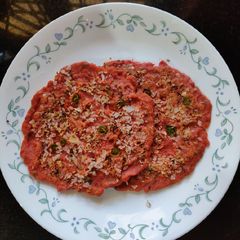 Savoury Beetroot Pancakes / Beetroot Chilla A picture of Savoury Beetroot Pancakes / Beetroot Chilla.