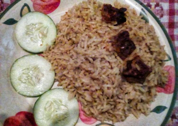 Recipe of Super Quick Homemade Onion Curry Rice and Smoked Beef