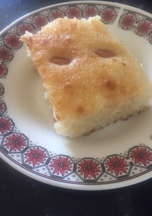صورة لوصفة بسبوسة السبع كاسات 🥛
