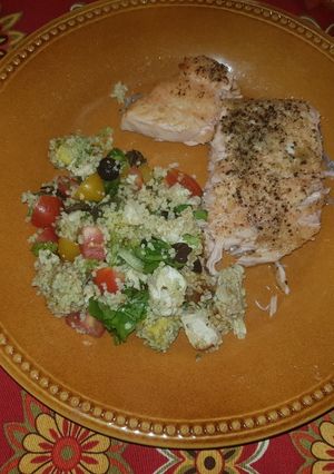 Una foto de Salmón al horno.