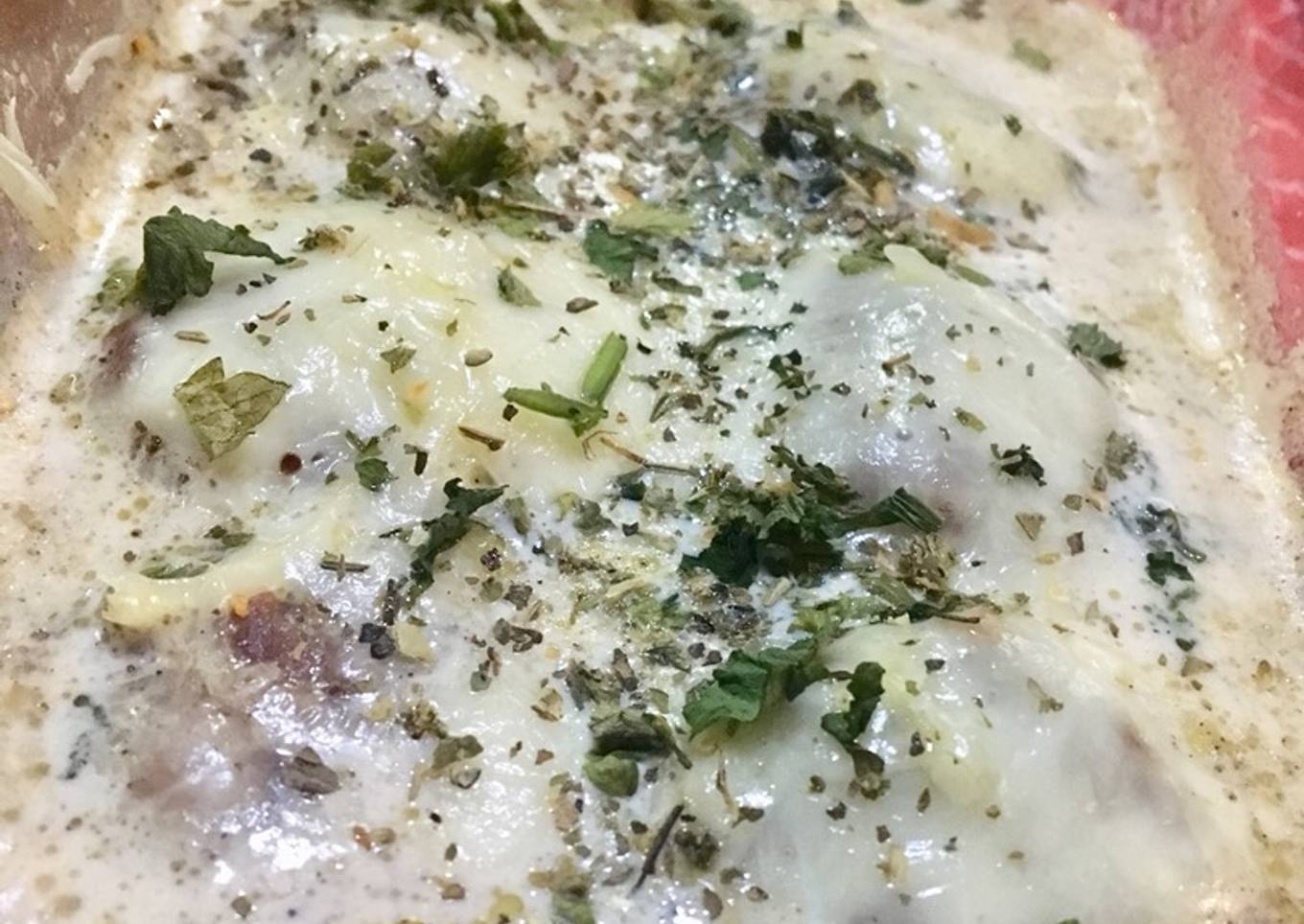 Beef Patty with creamy sauce