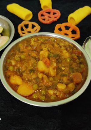 A picture of Spring onion sabji(chith-kuta).