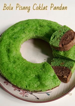 Foto resep Bolu Pisang Coklat Pandan