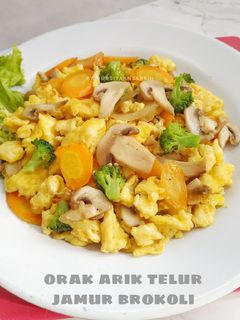 Foto resep Orak Arik Telur Jamur Brokoli