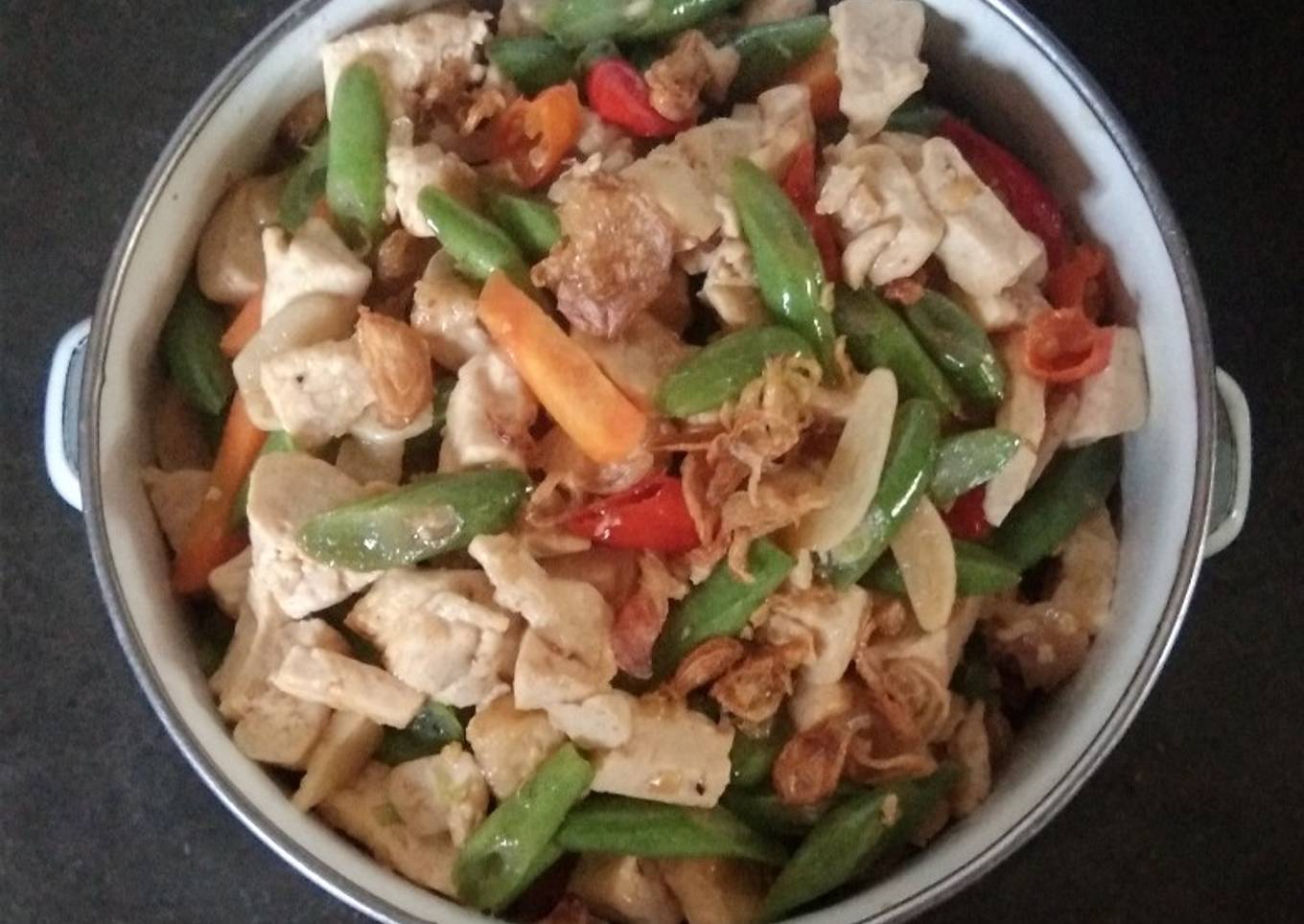 Tumis buncis,tahu,dan wortel,