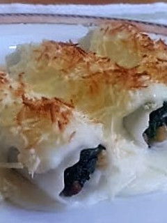 Una foto de Canelones de espinacas