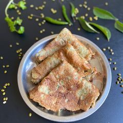 Moong dal dosa A picture of Moong dal dosa.