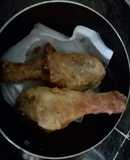 Pollo apanado con yogurt y curry