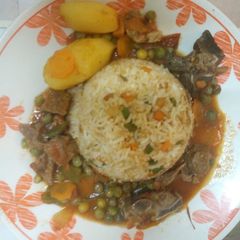 A picture of African beef stew.