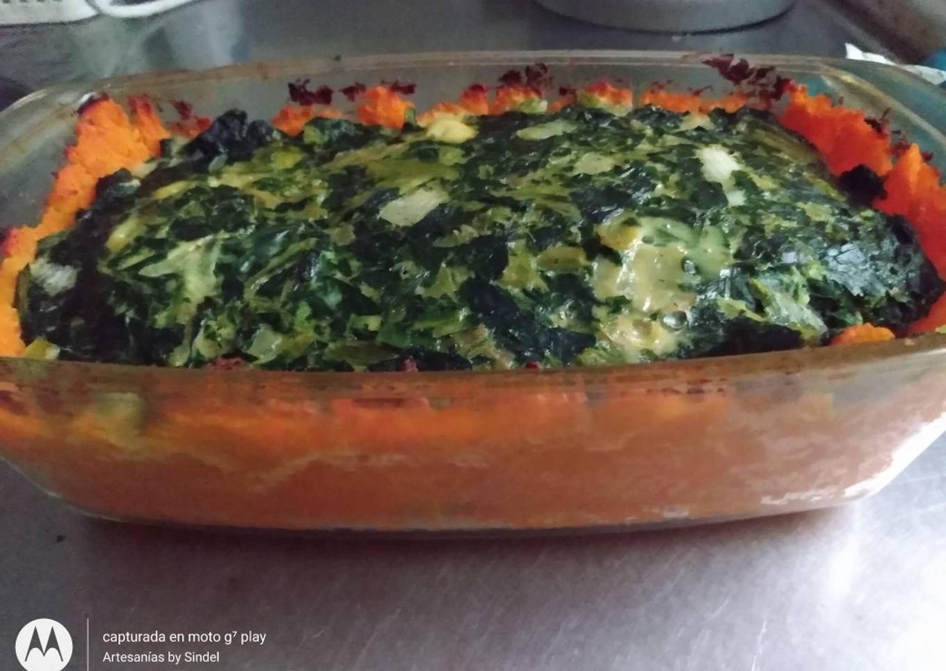 Pastel de calabaza y acelga