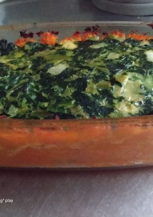 Una foto de Pastel de calabaza y acelga