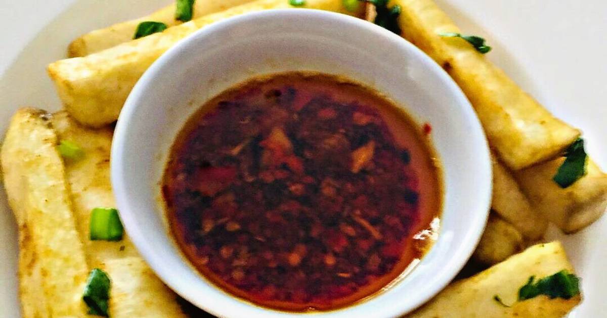 Peppered dip with Yam Fries Recipe by Brenda Njemanze Cookpad