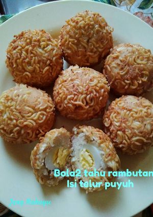 Foto resep Bola2 tahu rambutan isi telur puyuh