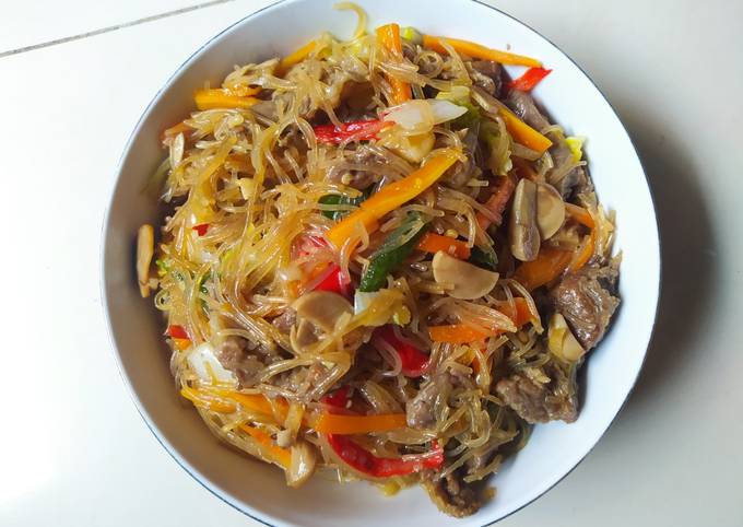 Resep Japchae (Tumis Soun ala Korea) yang Enak