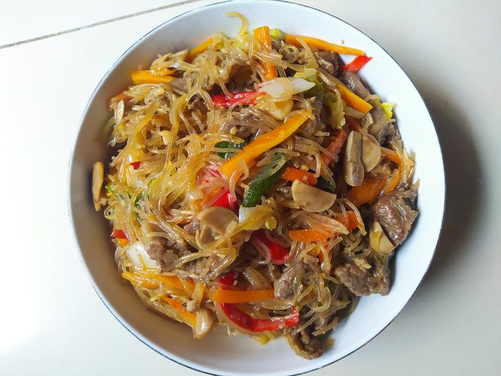 Resep Japchae (Tumis Soun ala Korea) yang Enak