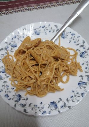 صورة لوصفة باستا بالكريمة 😋