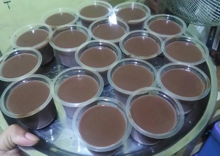 Resep Puding puyo coklat lembut🍫🍫 oleh Halimah Ummu Mirza_Aisyah Cookpad