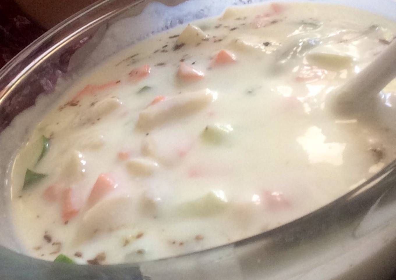 Mix veg and mix fruit raita