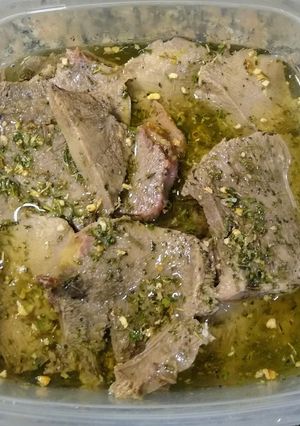 Una foto de Lengua a la vinagreta