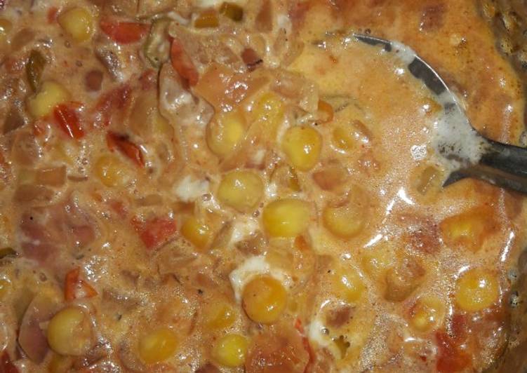 Recipe of Homemade Malai Corn Veg